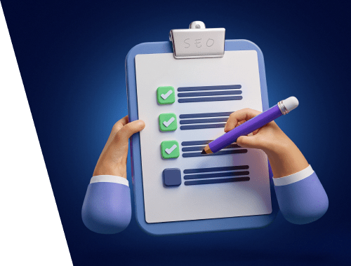 Business owner comparing SEO companies using checklist of pricing, strategy, and reporting