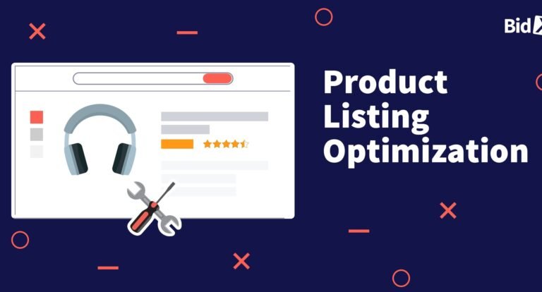 Checklist of optimized product listing elements including title, images, schema, and reviews