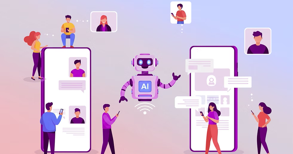 AI chatbot assisting website visitor in real time